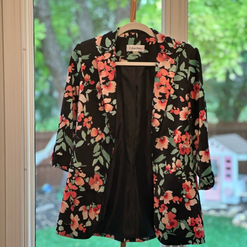 Calvin Klein Suit Jacket - Floral - Size 4